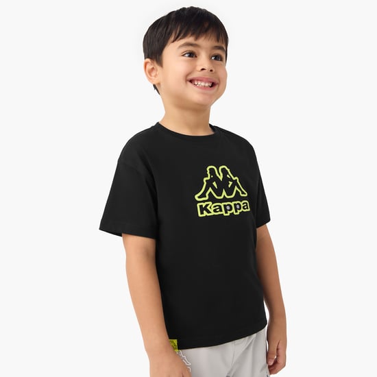 Kappa Logo Print T-shirt with Short Sleeves