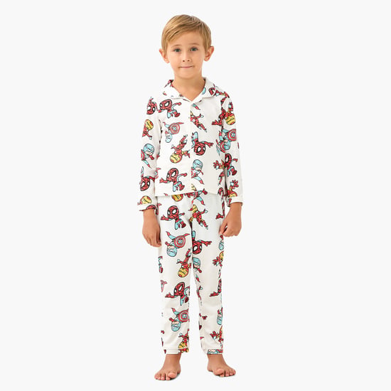 Juniors Avengers Print Shirt and Pyjama Set