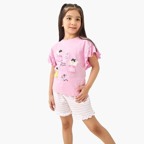 Juniors Fairy Applique Top and Shorts Set