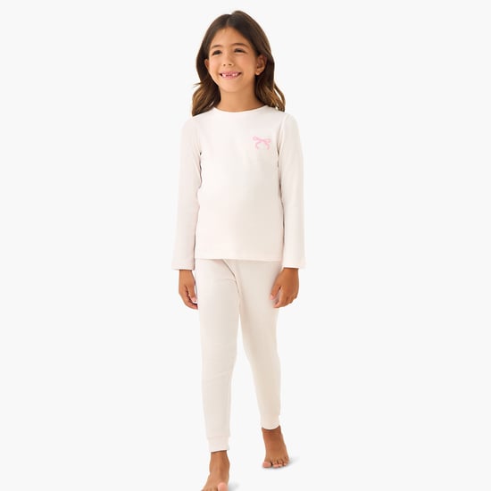 Juniors Ribbed T-shirt and Pyjama Set