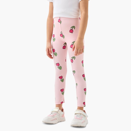 Juniors Tulip Print Leggings