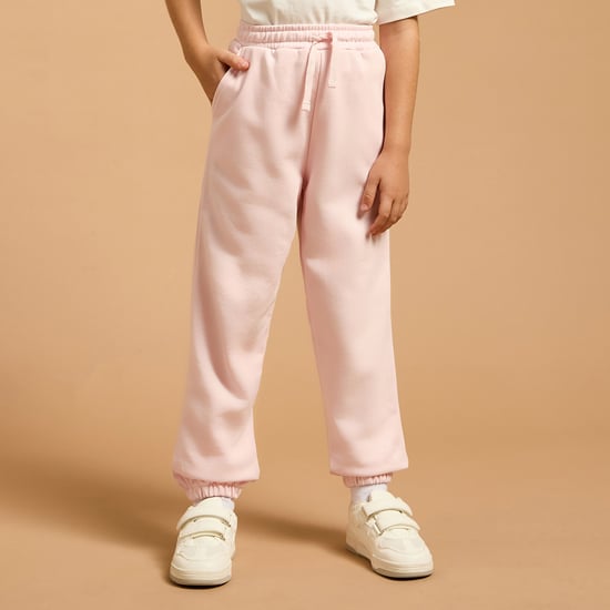 Juniors Solid Joggers with Drawstring Closure and Pockets