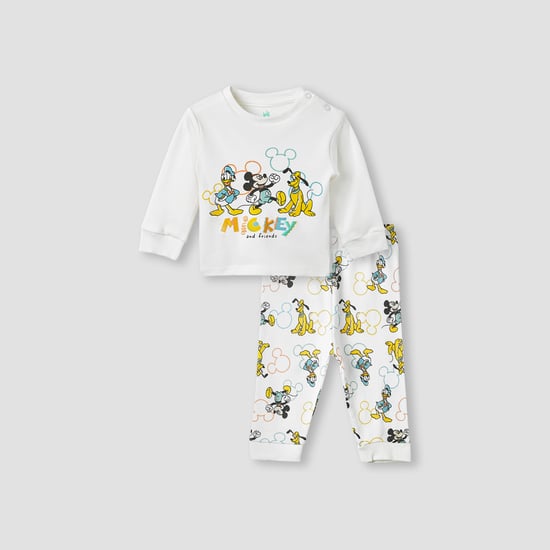 Juniors Mickey and Friends Print T-shirt and Pyjama Set
