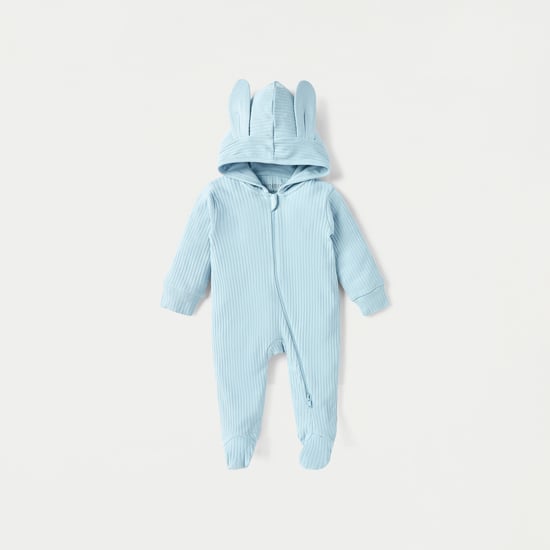 Juniors Ribbed Sleepsuit with Hood