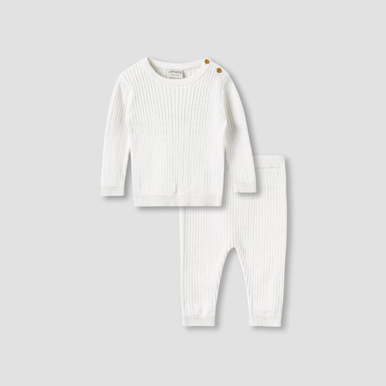 Juniors Ribbed T-shirt with Pyjama Set