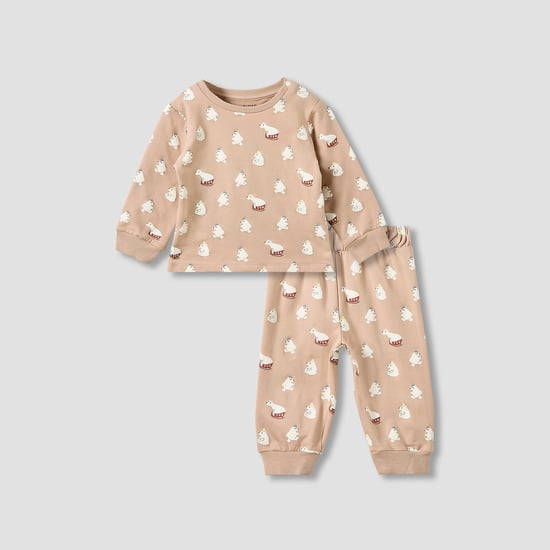 Juniors Bear Print Sweatshirt and Pyjama Set