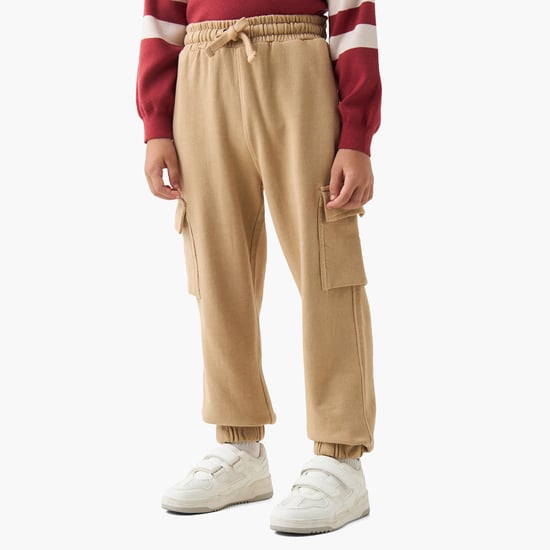 Juniors Solid Joggers with Pockets and Drawstring Closure