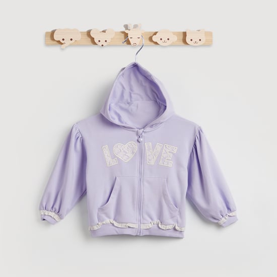 Juniors Applique Hooded Sweatshirt