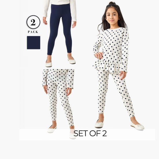 Juniors Leggings with Lace Detail - Set of 2