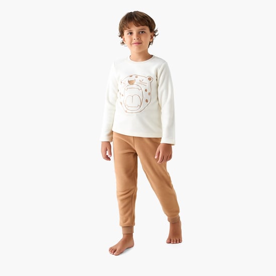 Juniors Embroidered T-shirt and Pyjama Set