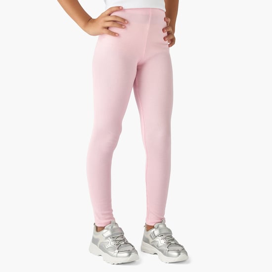 Juniors Ribbed Leggings with Elasticated Waistband