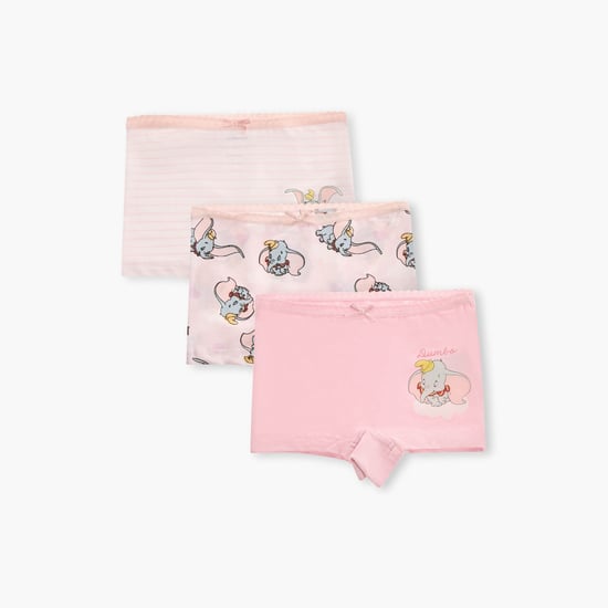 Juniors Dumbo Print Boyshorts with Bow Detail - Set of 3