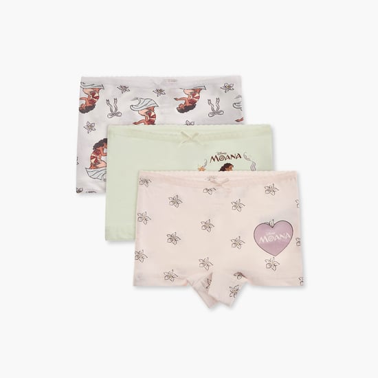 Moana Print Boyshorts with Bow Detail - Set of 3
