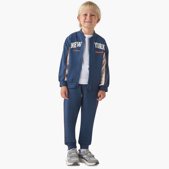 Juniors Piping Accent Jacket and Joggers Set