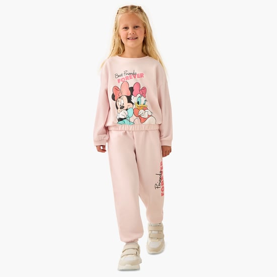 Minnie Mouse Print Sweatshirt and Joggers Set
