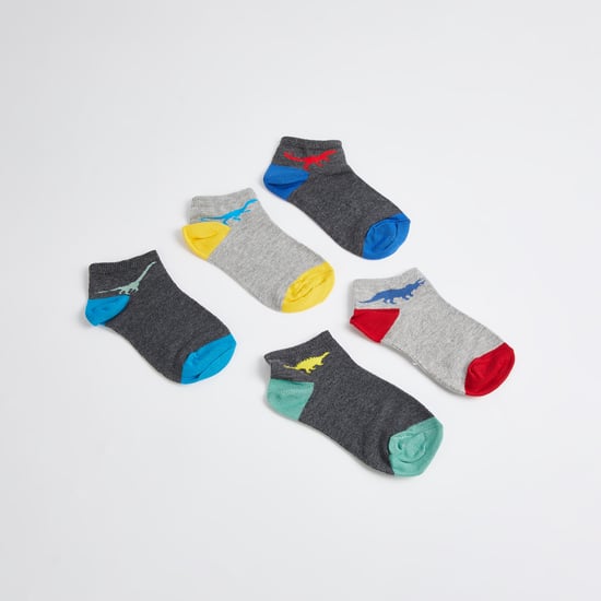 Juniors Dinosaur Print Socks - Set of 5