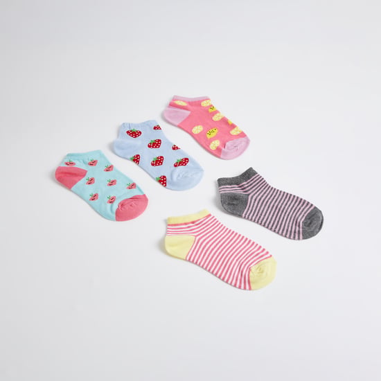 Juniors Assorted Ankle Length Socks - Set of 5