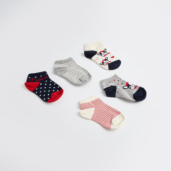 Juniors Assorted Ankle Length Socks - Set of 5