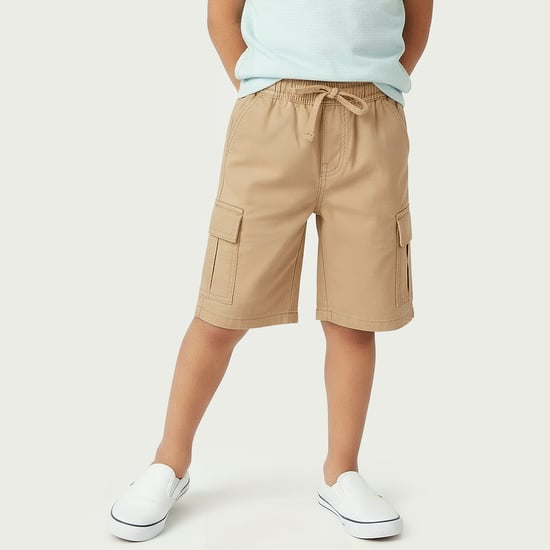 Juniors Solid Cargo Shorts
