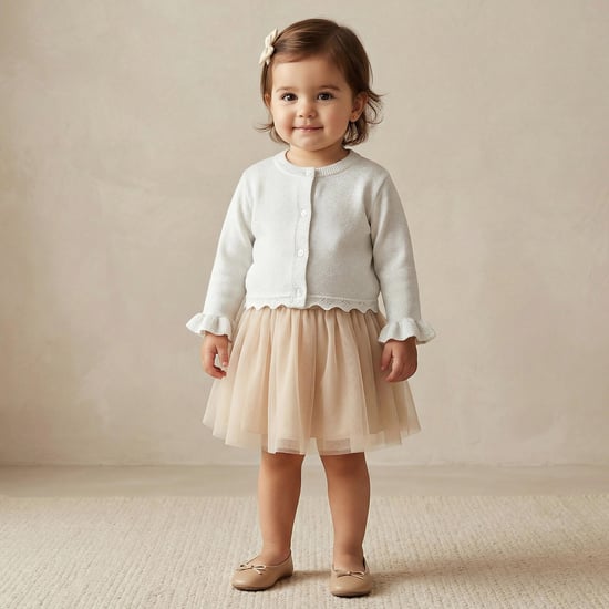 Juniors Scalloped Hem Cardigan