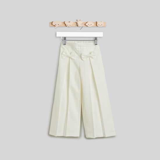 Juniors Pleated Wide Leg Trousers