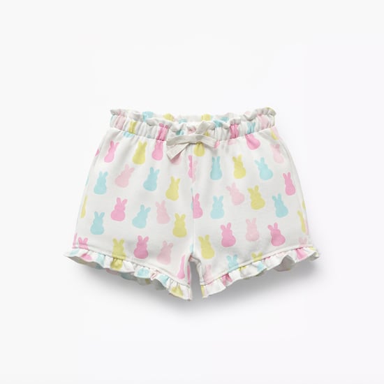 Juniors Bunny Print Shorts