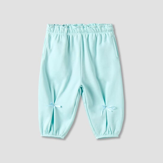 Juniors Solid Joggers with Bow Applique