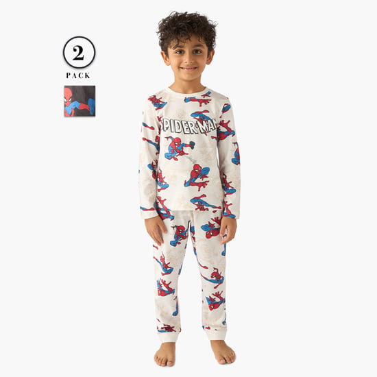 Juniors Spider-Man Print T-shirt and Pyjama Set - Set of 2