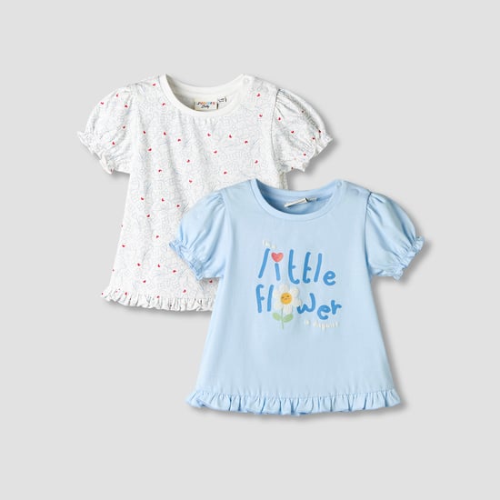 Juniors Printed T-shirt - Set of 2