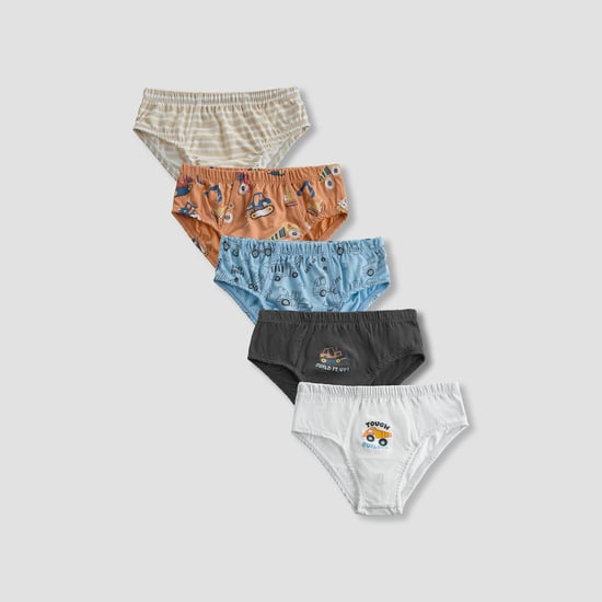 Juniors Assorted Print Briefs - Set of 5