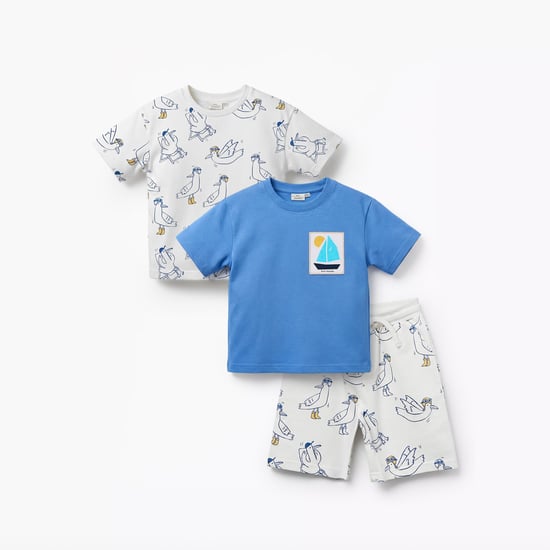 Juniors 3 Piece T-shirt and Shorts Set