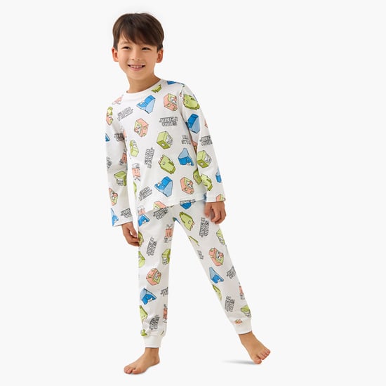 Juniors Graphic Print T-shirt and Pyjama Set
