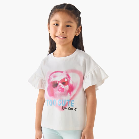 Juniors Graphic Print Top