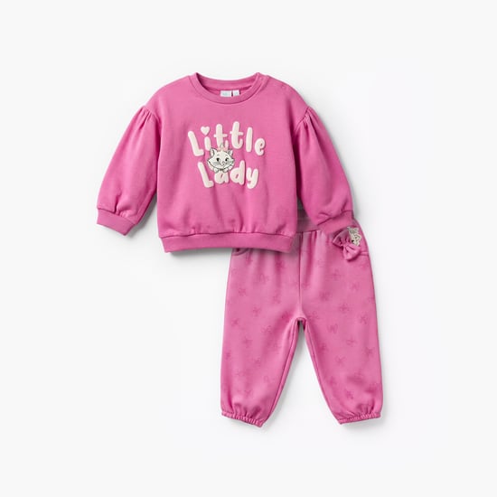 Juniors Marie Print Sweatshirt and Joggers Set