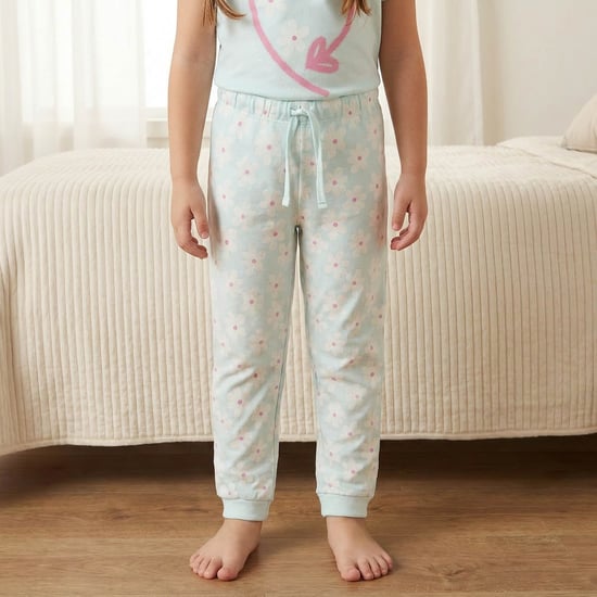 Juniors Floral Print T-shirt & Pyjama Set