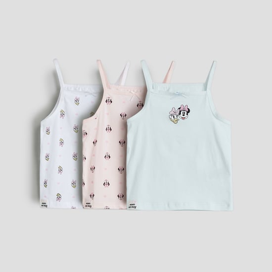 Juniors Daisy and Minnie Print Camisole - Pack of 3