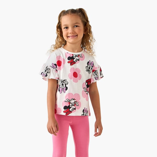 Juniors Minnie Mouse Print Top