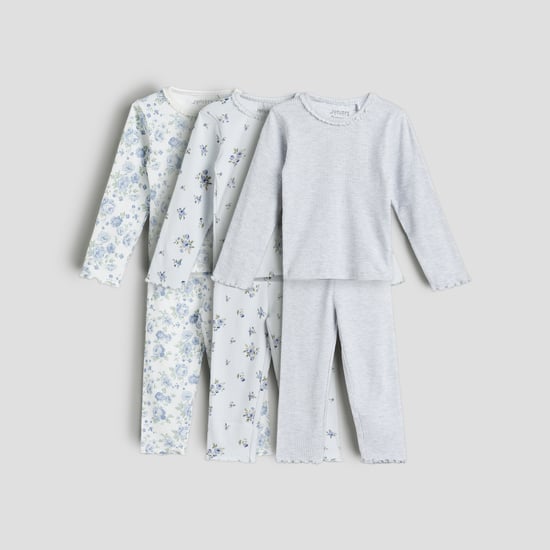 Juniors Assorted Top and Pyjama Set - Pack of 3