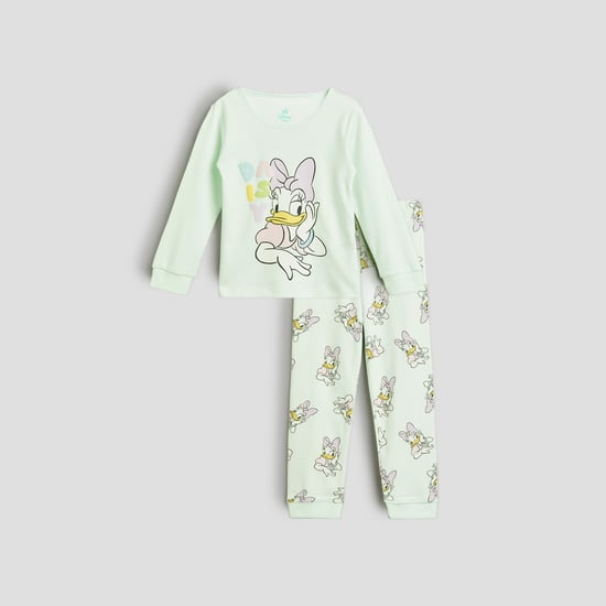 Juniors Daisy Duck Print T-shirt and Pyjama Set