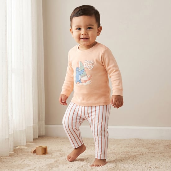 Juniors Printed T-shirt and Pyjama Set