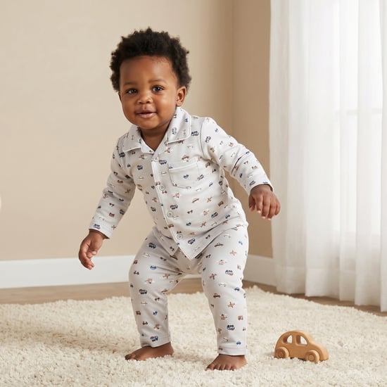 Juniors Printed Shirt and Pyjama Set