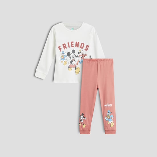 Juniors Mickey And Friends T-shirt and Pyjamas Set