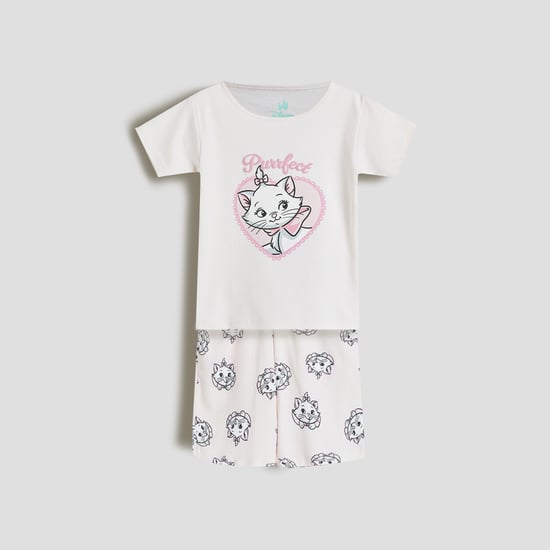 Juniors Marie Print T-shirt and Shorts Set