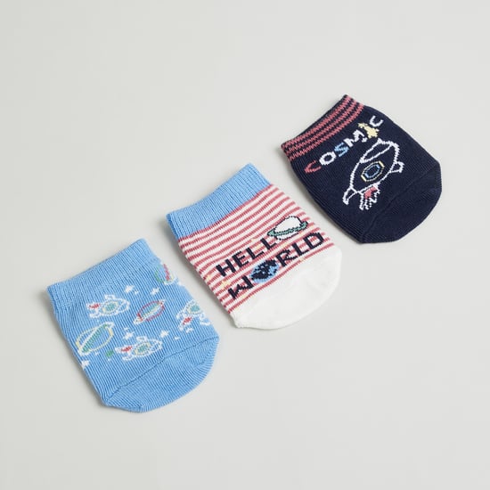 Juniors Assorted No Show Socks - Pack of 3