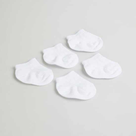 Juniors Solid Ankle Length Socks - Set of 5