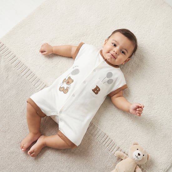 Juniors Bear Print Romper