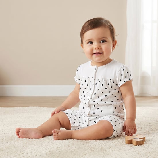 Juniors Floral Print Romper