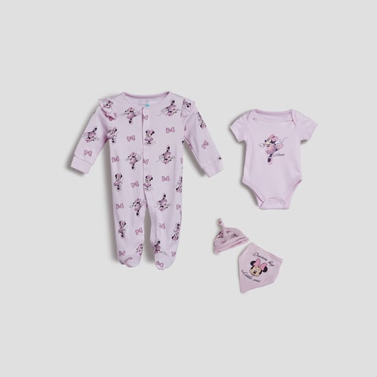 Juniors Minnie Mouse Printed Sleep Set - Pack of 4