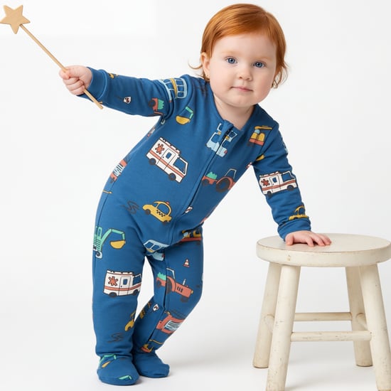 Juniors Vehicle Print Sleepsuit