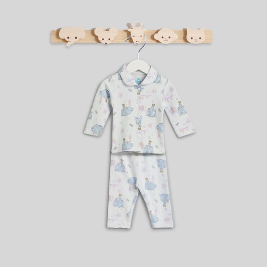 Girls Cinderella Print Shirt and Pyjamas Set